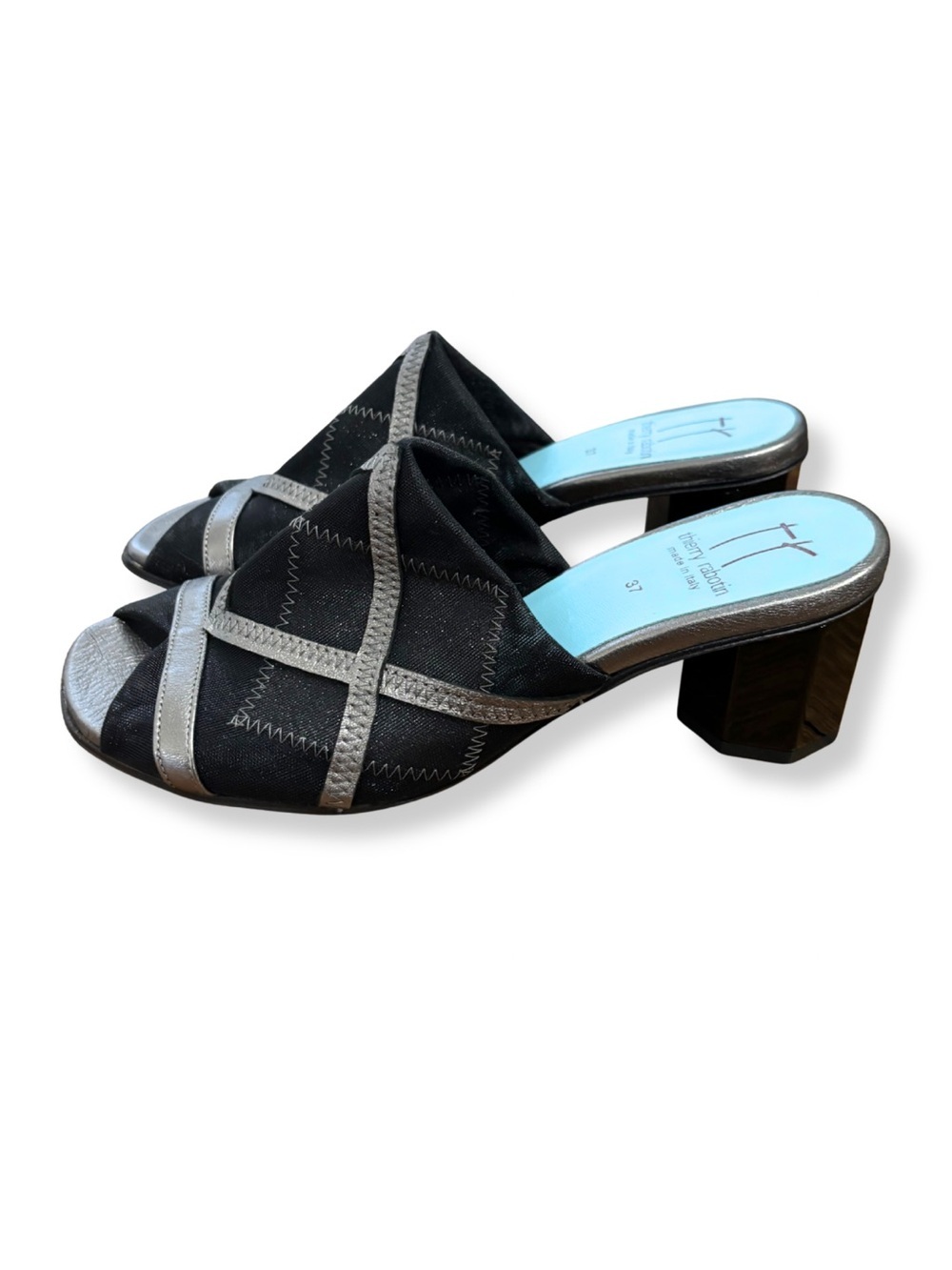 Thierry Rabotin Italian Designer Heeled Mules – Size 37